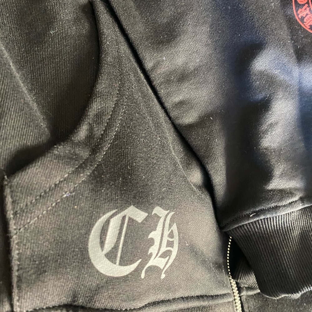 chrome hearts multicolor horseshoe zip up hoodie